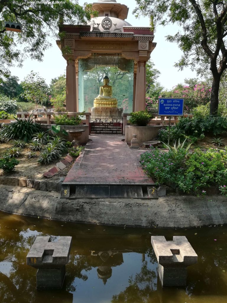 picture of park and buddha statue
