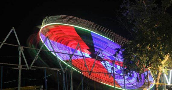 light trails at carnival
